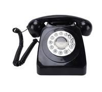 Lazmin112 Téléphone Fixe Rétro, Téléphone Domestique Vintage à Cadran à Bouton-Poussoir avec Connecteur RJ11, pour Maison de Retraite pour Personnes âgées (Black)