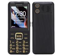 Lazmin112 Téléphone Portable 4G à Grosses Touches pour Seniors, Écran HD 2,6 Pouces, Double Sim, Sos, 0,13 Mpx, Lampe Torche, Raccourcis Numéros, Enregistreur, FM, Musique, 2500 Mah (Black)