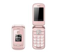 Lazmin112 Téléphone Portable Gros Boutons pour Seniors, Téléphone à Clapet Débloqué 2G, Écran 2,8 Pouces, Double Sim Double Veille, Lampe Torche, Sos, Haut-Parleur Puissant, Musique