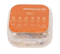 Lazmin112 Tête de Fer à Souder 1/4 Pouces, M8 Universal 936 M2 M2.5 M3 M4 M5 M6 Pointe D'insertion de Chaleur, Pointe de Soudure pour Pièces D'imprimante 3D