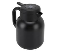 Lazmin112 Théière Isolée en Acier Inoxydable, 1500ml, Poignée Ergonomique, Affichage de la Température, Conservation du Chaud et du Froid, pour la Cuisine (BLACK)