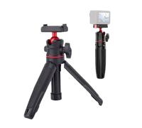 Lazmin112 Trépied De Bureau Pliable pour Action 5 Pro, Extensible en 4, 3 Ou 3 Sections, Vis 6,35 Mm, Rotule Magnétique, Perche à Selfie Extensible, Patin Antidérapant en Caoutchouc