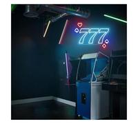 Lazmira Enseigne au néon Enseigne lumineuse à 7 chiffres avec luminosité réglable, idéale pour les fêtes et pubs (37 cm x 50 cm)(D)