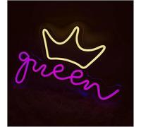 Lazmira Enseigne au néon Enseigne lumineuse néon couronne LED décorative pour fête d'anniversaire 45×33cm