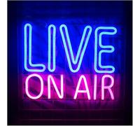 Lazmira Enseigne au néon Lettres colorées Intérieur Luminaires Vivre Sur AIR Bar Boutique Affichage Double Couleur Enseigne