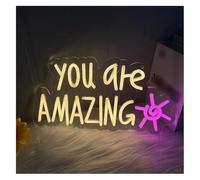 Lazmira Enseigne au néon Pour enseigne au néon You Are Amazing, lumière Pour vive, convient pour studio, chambre à coucher 37 x 20 cm