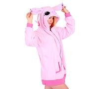 Lazutom Anima Hoodie Vestes Sweat à Capuche Jacket Animaux Cartoon Cosplay Zip Up Hoodie Outerwear Jacket (Pink Stitch, XL)