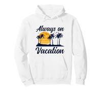 Lazy Always on Vacation Conception Graphique d'une île Tropicale Sweat à Capuche