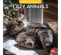 Lazy Animals Calendar 2026: Twelve peaceful scenes of total relaxation in the wild