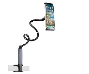 Lazy Arm II Support pour smartphone, tablette, ultra résistant et flexible 78 cm col de cygne pour bureau, support de téléphone réglable à 360° pour lit, pince large super adhérente, support de