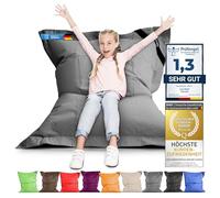 LAZY BAG Original Indoor & Outdoor Beanbag XL Pouf géant de 250 litres Coussin de siège Junior Fauteuil pour Enfants & Adultes 160x120 (Gris)