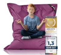 LAZY BAG Original Indoor & Outdoor Beanbag XL Pouf géant de 250 litres Coussin de siège Junior Fauteuil pour Enfants & Adultes 160x120 (Violet)