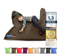 LAZY BAG Original Indoor & Outdoor Beanbag XL Pouf géant de 250 litres Coussin de siège Junior Fauteuil pour Enfants & Adultes 160x120 (Marron)