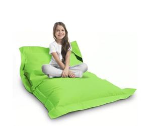 LAZY BAG Original Indoor & Outdoor Beanbag XL Pouf géant de 250 litres Coussin de siège Junior Fauteuil pour Enfants & Adultes 160x120 (Vert)
