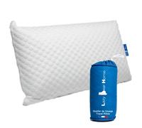 Lazy Bear Home | Coussin de Voyage Oreiller Memoire Forme | Oreiller Ergonomique Orthopédique pour Cervicales |Coussin Avion, Voiture, Bureau | Housse Déhoussable | Marque FR | Fabriqué UE | 42x23cm
