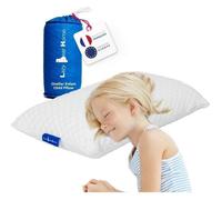 Lazy Bear Home | Oreiller Enfant Memoire de Forme Ergonomique Orthopédique 2 Ans + | Marque FR, Fabriqué UE | 49x27x7cm (Enfant)