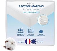 Lazy Bear Home Protège-matelas 140x200x30 cm - Coton éponge imperméable, drap-housse