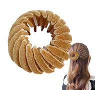 Lazy Birds Nid Plate Hairpin | Support pour queue de cheval | Outil extensible en velours pour ou nid d'oiseau pour cheveux fins et épais