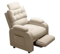 Lazy Boy Fauteuil inclinable réglable avec repose-pieds pivotant, double dossier rembourré rotatif à 360° pour un confort ultime - Parfait pour chambre à coucher et salon (noir)