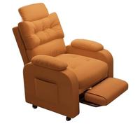Lazy Boy Fauteuil inclinable réglable pivotant à 360° et repose-pieds double dossier rembourré Idéal pour lire, dormir, salon et chambre à coucher (Noir)