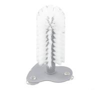 Lazy Clean Brosse avec ventouse pour verre de cuisine pour tasses et tasses de bar, facile à fixer sur le mur de l'évier (transparent)