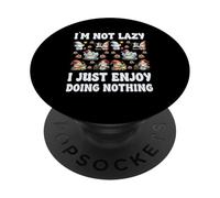 Lazy Dad Gnomes I`m Not Lazy I Just Enjoy Doing Nothing PopSockets PopGrip Adhésif