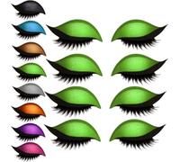 Lazy Eye Shadow Eyelash Patch,4/8 paires Faux-cils, autocollants de maquillage réutilisables 2 en 1 avec faux cils et ombre, faux cils naturels pour toutes les formes d'yeux (Violet, 8paires)