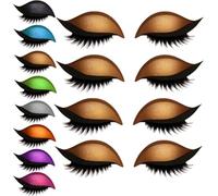 Lazy Eye Shadow Eyelash Patch,4/8 paires Faux-cils, autocollants de maquillage réutilisables 2 en 1 avec faux cils et ombre, faux cils naturels pour toutes les formes d'yeux (Marron, 4 paires)