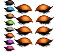 Lazy Eye Shadow Eyelash Patch,4/8 paires Faux-cils, autocollants de maquillage réutilisables 2 en 1 avec faux cils et ombre, faux cils naturels pour toutes les formes d'yeux (Orange, 4 paires)