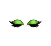Lazy Eye Shadow Eyelash Patch, Eye Shadow Stickers for Eye Makeup, 2 in 1 Reusable Makeup Stickers, Natural False Eyelashes for All Eye Shapes (Green)