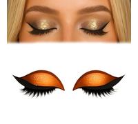 Lazy Eye Shadow Eyelash Patch,Lazy Eyes Makeup with False Lashes & Shadow,Colorful Beauty Fashion Eyelid Line Sticker,2-in-1 Reusable Eyes Makeup Stickers,Quick Makeups, Natural, Waterproof (E)