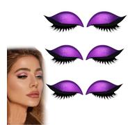 Lazy Eye Shadow Eyelash Patch, Reusable Makeup Stickers, 2-In-1 With False Lashes & Shadow, Makeup Stencils Sticker for All Shapes (3pcs-H)