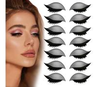 Lazy Eye Shadow Eyelash Patch, with False Lashes, Shadow, Eyeliner, for Quick Makeup, Party, and Daily Use (Gray)