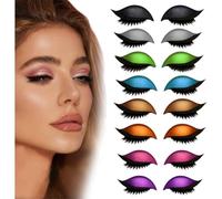 Lazy Eye Shadow Eyelash Patch, with False Lashes, Shadow, Eyeliner, for Quick Makeup, Party, and Daily Use (Color)