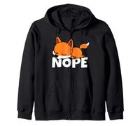 Lazy Fox Nope Not Today Mignon Renard Roux Qui Dort Sweat à Capuche