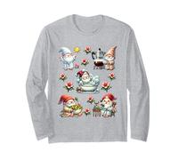 Lazy Gnomes Graphic For Women And Men For Happy Retirement Manche Longue