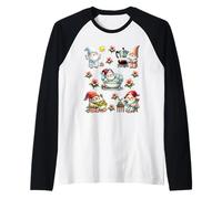 Lazy Gnomes Graphic For Women And Men For Happy Retirement Manche Raglan