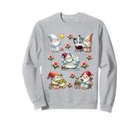 Lazy Gnomes Graphic For Women And Men For Happy Retirement Sweatshirt