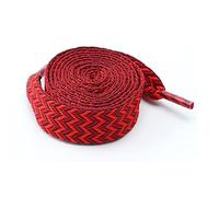 Lazy Lacets pour chaussures de sport pour homme et femme 2 cm/3 cm de large, plats et élargis, lacets plats pour chaussures de sport pour hommes et femmes, Rouge - Largeur : 2 cm, Length 120cm(1 pair)