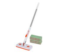 Lazy Mop Clip on | Portable Snapgrip Mini Mops | Clip Wall Mops with 4 Reusable Cleaning Cloths | Hands-Free Replacement Bathroom Wet Dry Face Towel Mop for Floor Wall Bathroom Kitchen