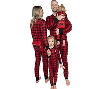 Lazy One - Pyjama Une pièce Bear Cheeks Adulte - S, Plaid Rouge