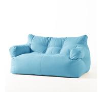 Lazy Pouf double moderne pour salon et balcon, design simple, léger et confortable pour les loisirs (bleu clair non inclus)