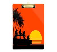 Lazy Sundown Monkeys Porte-bloc transparent pour femme légale Basketball Coaches Taille 9 x 12,5 Tabla para escribir Gold Hold