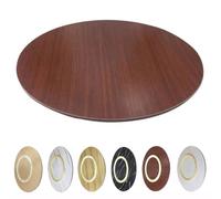Lazy Susan Grand plateau tournant en bois 76,2 cm, 91,4 cm, 101,6 cm - Plateau de service pivotant à 360° pour table de salle à manger - Finition acajou, idéal pour recevoir et servir des aliments