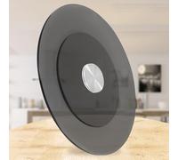 Lazy Susan Grande assiette ronde en verre noir - 71,1 cm d'épaisseur - Plateau tournant à 360° pour partager et servir facilement les aliments à la maison ou lors de fêtes
