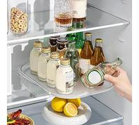 Lazy Susan Organiseur de placard rotatif de 40 x 30 cm, organiseurs de réfrigérateur durables avec base en forme de cœur, plateau tournant pour armoire de cuisine, garde-manger, comptoir