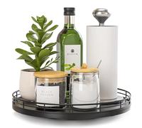 Lazy Susan Organiseur de Plateau tournant Noir 25,4 cm