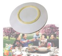 Lazy Susan Plateau de service - Plateau tournant rond en bois pour table de salle à manger - Rotation à 360 °, facile à utiliser, parfait pour la cuisine et le banquet - Ø 80 cm