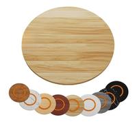 Lazy Susan Plateau de service rond rotatif en bois 6 styles 12 tailles Noyer clair 85 cm