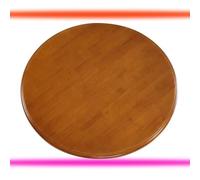 Lazy Susan Plateau de service rotatif robuste en bois de 76,2 cm avec base pivotante lisse et silencieuse Finition teck 101,6 cm Idéal pour les divertissements et les fêtes